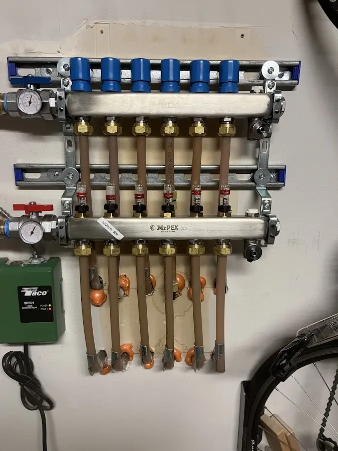 Plumber performing Gas Leak Detection at a residential property in Tuskegee